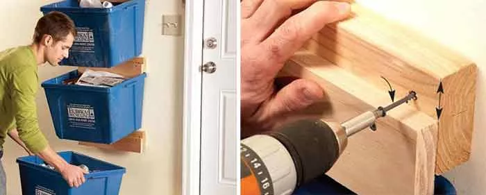 casiers fixes au mur