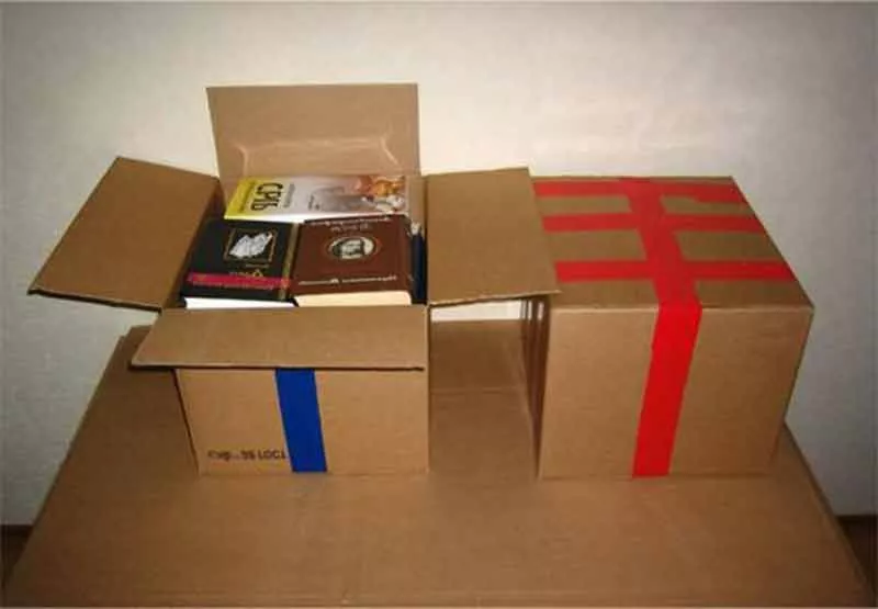 stocker livres dans carton