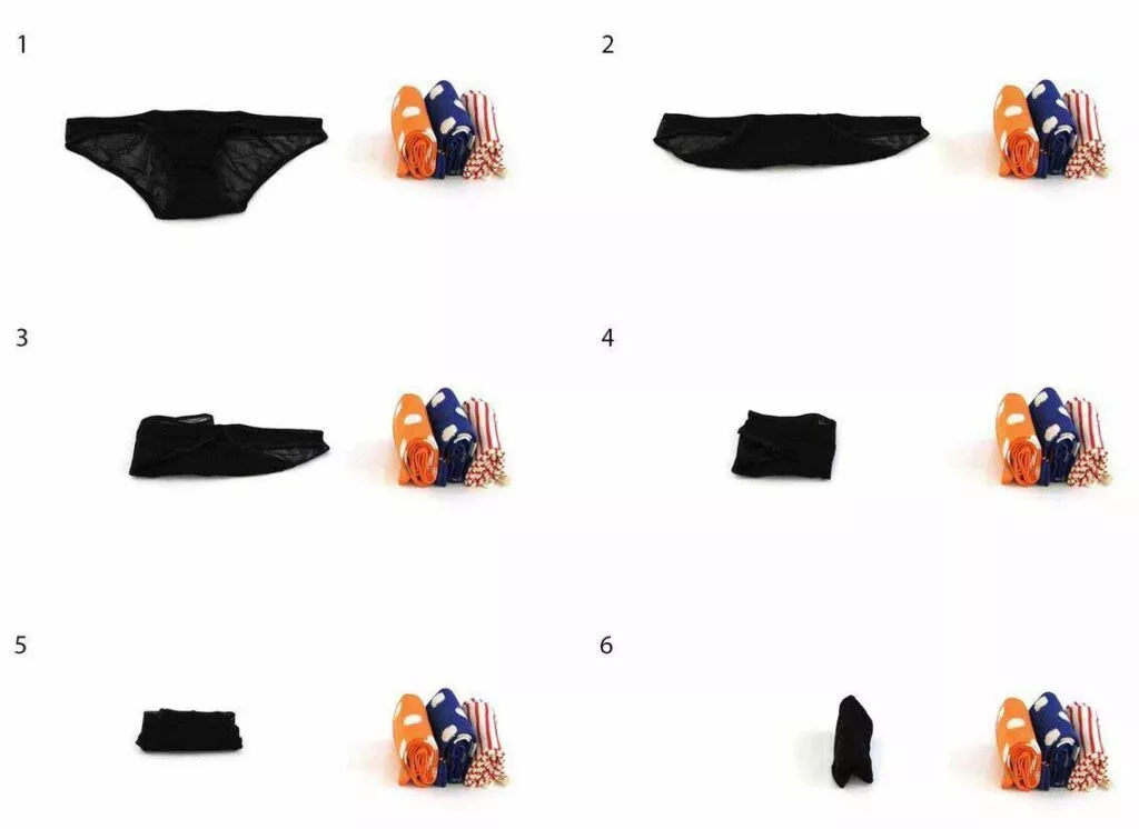 Pliage des sous-vêtements en carré