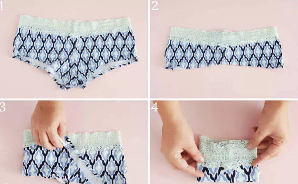 Pliage des sous-vêtements en rouleau