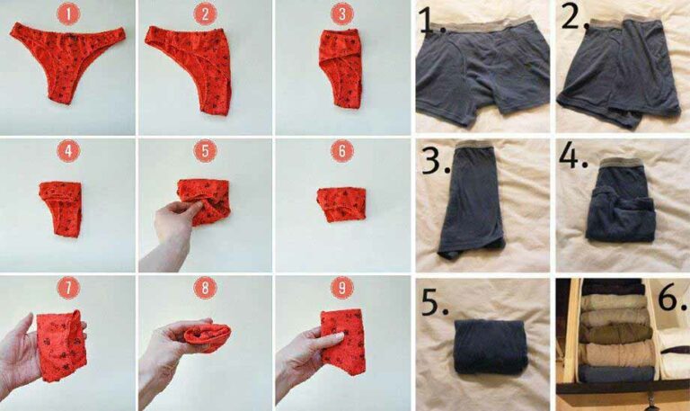 Les méthodes pour bien plier et ranger les sous-vêtements - femme
