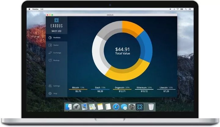 Exodus Wallet - Un portefeuille électronique