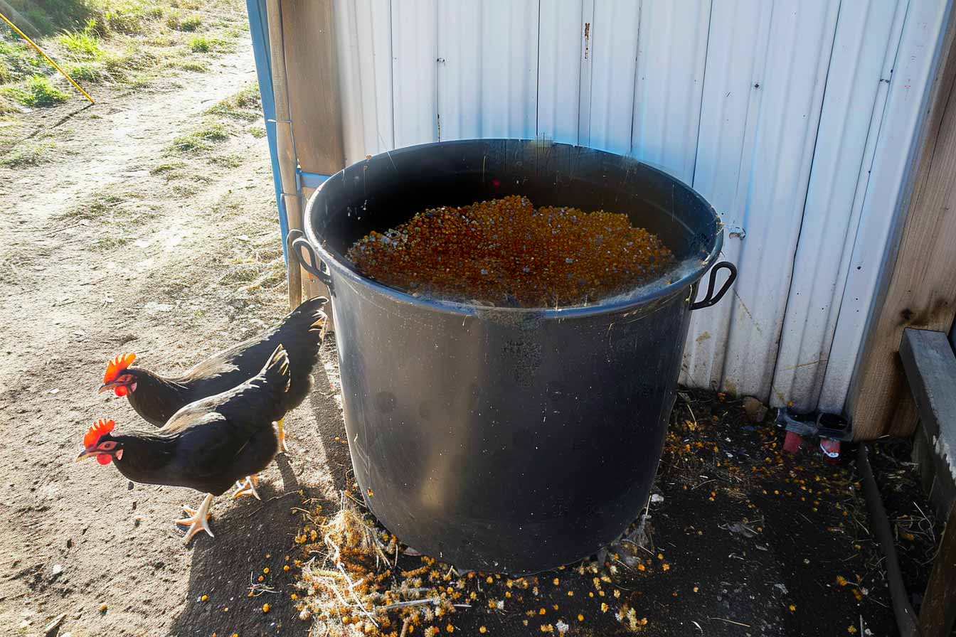 comment stocker grain poules