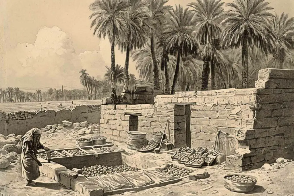 Séchage des fruits et légumes au soleil  durant en Ancienne Égypte